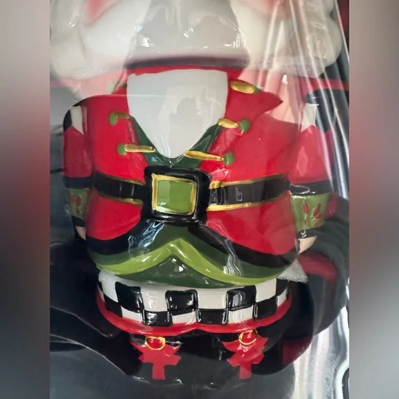 Nutcracker Ceramic Mug Mackenzie-Childs Inspired Christmas Holiday Checkered set - Picture 4 of 5